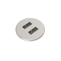 Axessline Micro - 2 USB-A laddare 10W, silver